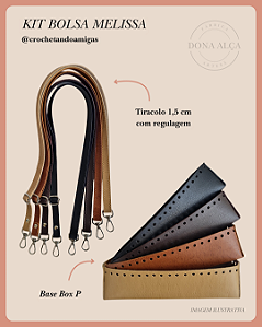 Kit Bolsa Melissa @crochetandoamigas
