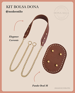 Kit de Acessórios ¨BOLSA DONA¨ M (corrente) @nodeestilo