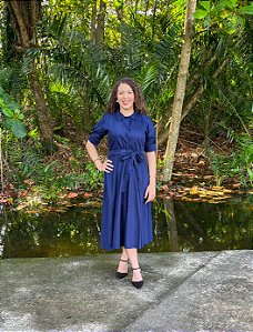 Vestido Isabel Azul Marinho