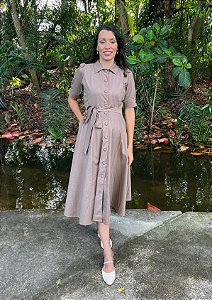 Vestido Isabel Marrom
