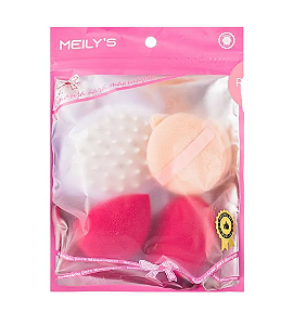 Kit de Esponjas e Acessórios C/5 Unid - Meilys