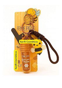 Gloss Gold My Honey com Chaveiro Para Celular e Abelhinha Femme Paris