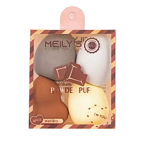 Esponjas Para Maquiagem Powder Puff C/4 Unid - Meilys