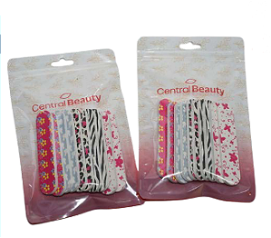 Lixa para unhas Estampada kit com 10 un