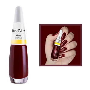 Esmalte Impala Vinho Cremoso 7,5ml Vermelho