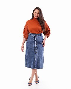 260128 SAIA JEANS BOTÕES MIDI SKY
