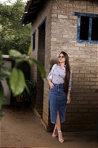 SAIA VECCHI JEANS MODA EVANGÉLICA EXCLUSIVA(260186) SAIA JEANS LUREX 78CM