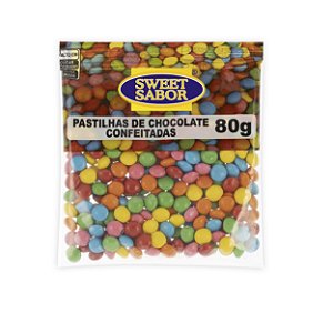 Pastilhas De Chocolate Confeitadas 80g