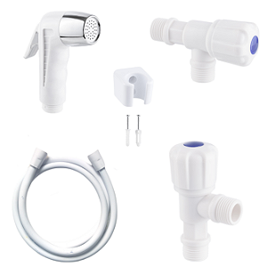 Ducha Higienica Branco Banheiro Registro ¼ Volta Completa