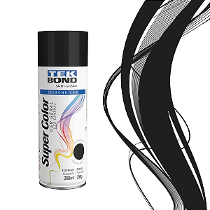 Tinta Spray Super Color Preto Brilhante