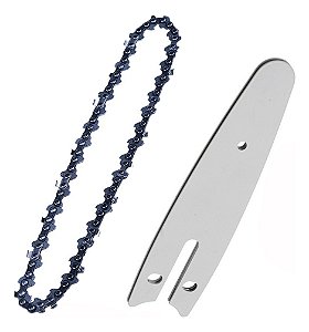 Kit Corrente + Sabre Mini moto serra 14 Dentes 4 Polegadas