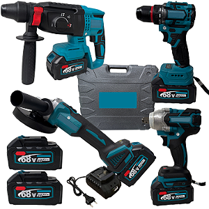 Kit Ferramentas Durawell 4 em 1 68V