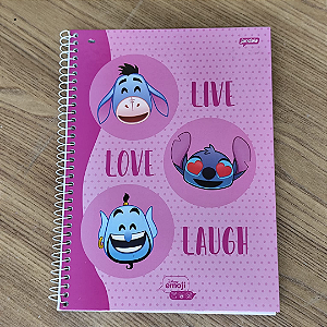 Caderno Universitário Disney Emoji 80 Folhas