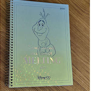 Caderno Universitário 10 Matérias 160 Folhas Disney 100Th - Olaf