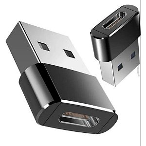 Adaptador Conector Tipo C Fêmea para USB Macho C A-60U Altomex Preto