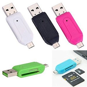 Adaptador OTG tipo C para USB V8 Usb Cartão Sd Micro para smartPhones e Tablets Lelong 00241-3