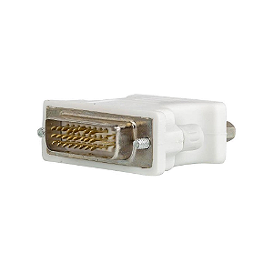 Adptador DVI para VGA 24+5 Pinos Macho Para Vga 15 Pinos Femea Adaptador DVI Branco