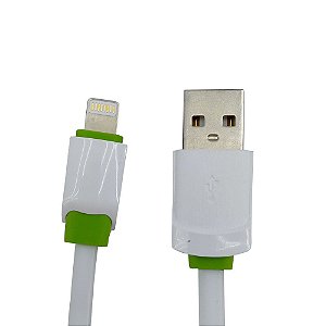 Cabo de carregamento rápido USB para IOS 1m Kaidi Branco e Verde IPhone
