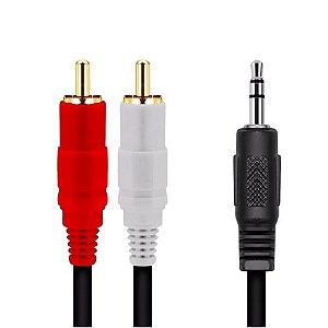 Cabo P2 para 2RCA para Box e TV 3M LE-1008 Lelong Preto