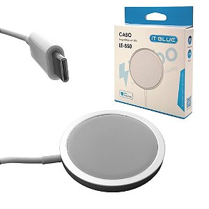 Carregador Sem Fio Rápido por indução IT- BLUE para IPhone - Branco 6129216152