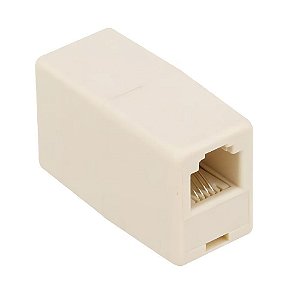 Conector Emenda Rj11 Para Rj11 Femea 6 Vias Linha Telefônica Internet Telefone Modem 7461803132