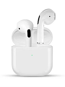 Fone De Ouvido AIRS Pro 4 Mini TWS Pro 4 Supercopy Airpods Bluetooth Branco