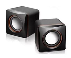Mini Caixas de Som para Computador e Notebook Kapbom KA-1018 Pretas