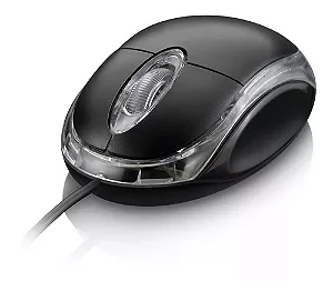 Mouse Optico Mini Com Fio Knup Ergonômico KP-M611 1200DPI Preto
