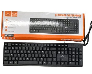 Teclado com Fio Lehmox LEY-1603 Preto Padrão para Computador/ Notebook