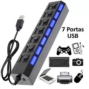 USB Super HUB 7 portas 2.0 HI-SPEED 6918800546