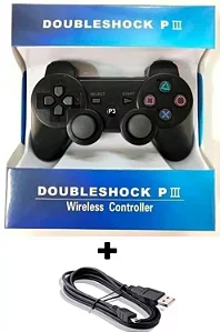 Controle Compatível Para Ps3 Playstation 3 Sem Fio Wireless Cor Preto