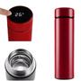 Garrafa Térmica Led Em Aço Inox Temperatura Digital 500ml Vermelha - BEER PINTS