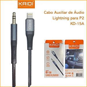 Cabo De Audio Kaidi Kd-15A Lightning para P2 1m