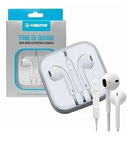 Fones de Ouvido para P2 K505 Kimaster Branco
