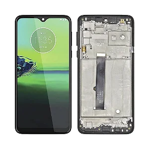 Tela com display e aro / botão power Motorola Moto G8 Play
