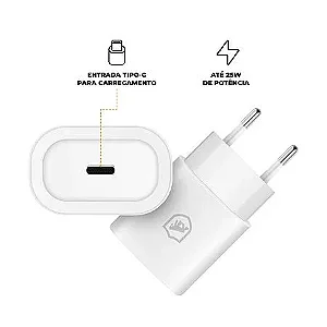 Fonte de Carregamento Turbo Tipo-C GS-6032 Gshield Branco