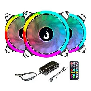 Kit 3 Cooler Fan Rise Mode Energy FN-02RGB-5V 120mrn ARGB