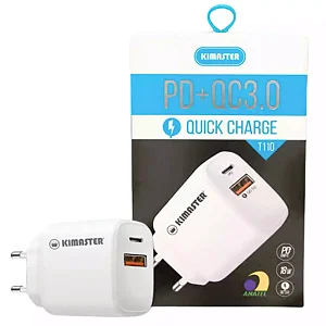 Fonte Power Duo 40w Quick Charge USB-C PD+QC3.0 Kimaster