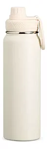 Garrafa Térmica 800ml Isolada Água Gelada Esporte Premium na Cor Nude