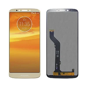 Tela com display e sem aro Motorola Moto E5 Bege