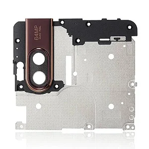 Moldura traseira com lente e NFc Motorola Moto One Hyper Vermelho