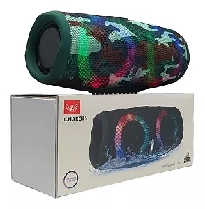 Caixa de som Bluetooth - Charge 5 - Al-G19 - militar