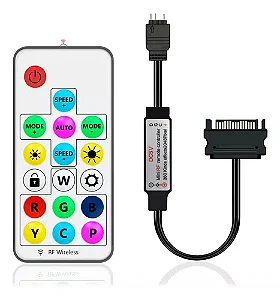 Controladora ARGB Cooler Fan 3 Pinos 5V Conexão Sata Fonte
