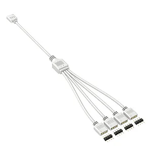 Cabo Splitter RGB 12V 4 Pinos Branco