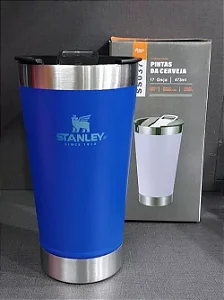 Copo Térmico Beer Pint 16oz 473ml Aço Inox, Abridor Azul STL8029-02P