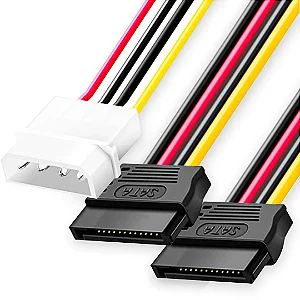 Cabo Adaptador Molex Ide X 2 Sata 15P 20Cm Grasep - D-Cic02 12320