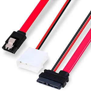 Cabo De Dados E Energia Molex + Sata 7P X Sata 6/7P 45Cm Grasep - D-Cic05 12323