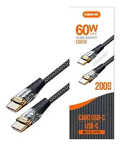 Cabo Tipo C Para Tipo C 2M Turbo 60W Cb838 Kimaster