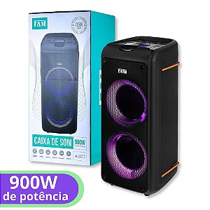 Caixa De Som Bluetooth 900W - Fam - A602