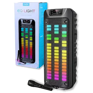 Caixa De Som Bluetooth C/ Microfone 6,5"X2 Led Rgb - Greatnice - Gts - 1852